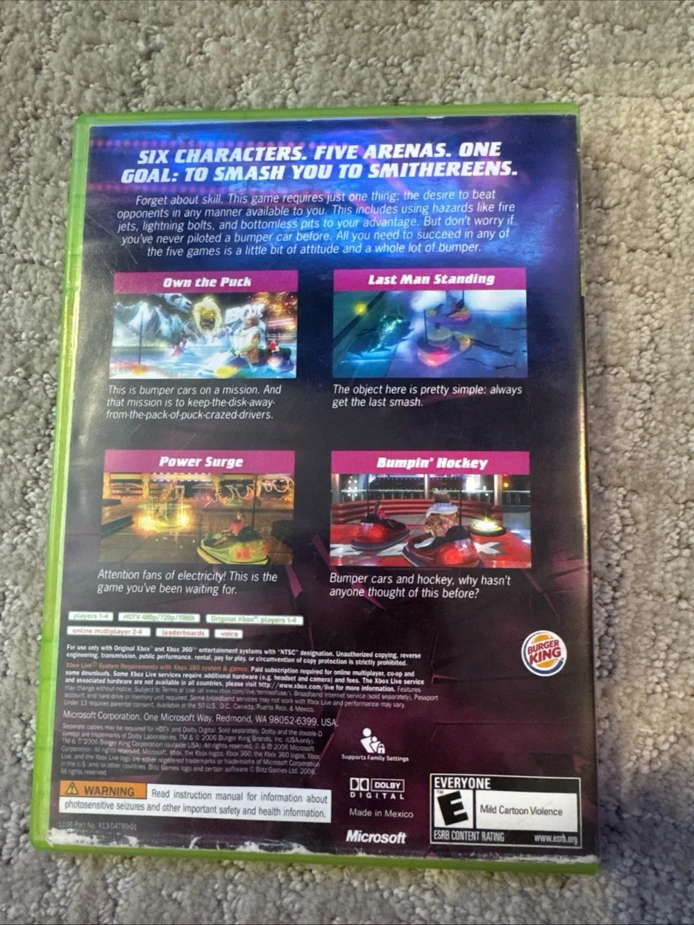 Video Game Case Back